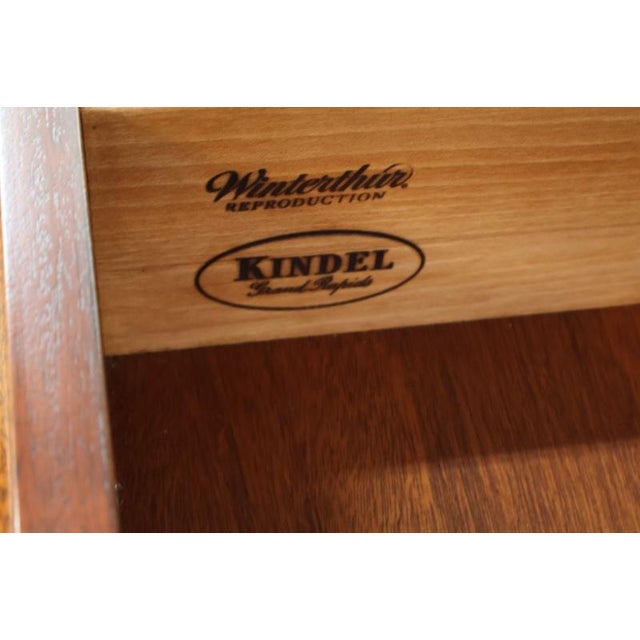 1990s Kindel Winterthur Mahogany Rhode Island Goddard Chippendale Secretary Desk For Sale - Image 17 of 18