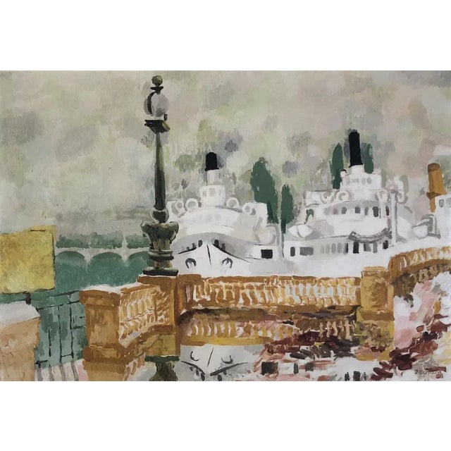 Swiss painter born in Geneva and died in Lausanne in 1937. Still lifes and landscapes. This piece has an attribution mark,...