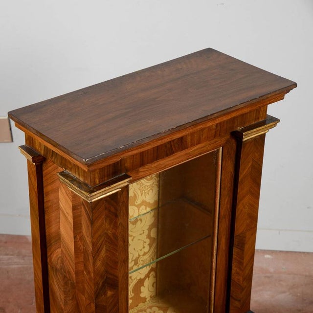 Mid 20th Century Display Case in Teak, Glass, and Fabric For Sale - Image 5 of 18