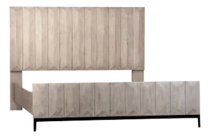 Washed Bevel Prism King Bed Frame