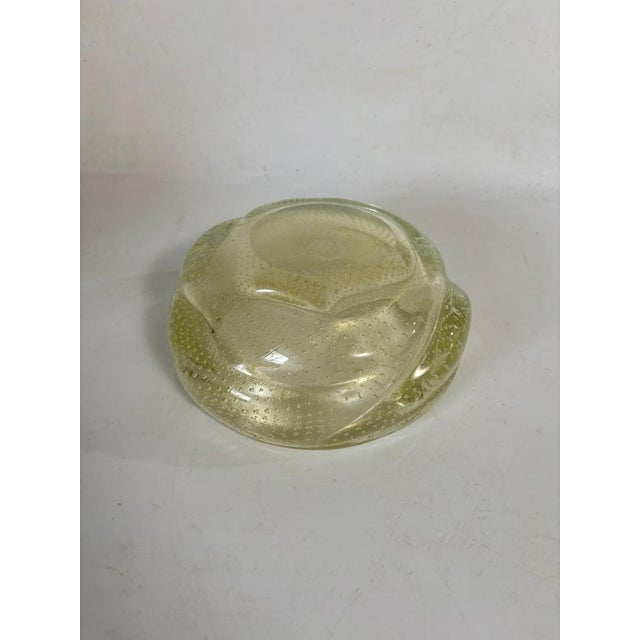 Art Deco Bulé Yellow Glass Ashtray, 1930s For Sale - Image 6 of 10