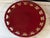 Large Model No. 4162 Openwork Platter in Ruby ​​Red Glazed Earthenware with Gilt Highlights Blanche Letalle for Saint-Clément, 1950s For Sale - Image 9 of 9