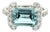 Natural Aquamarine Diamond Ring 6.5 14k white Gold 6.09 TCW Certified For Sale
