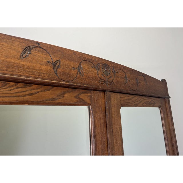 Wood French Wardrobe in Oak For Sale - Image 7 of 13