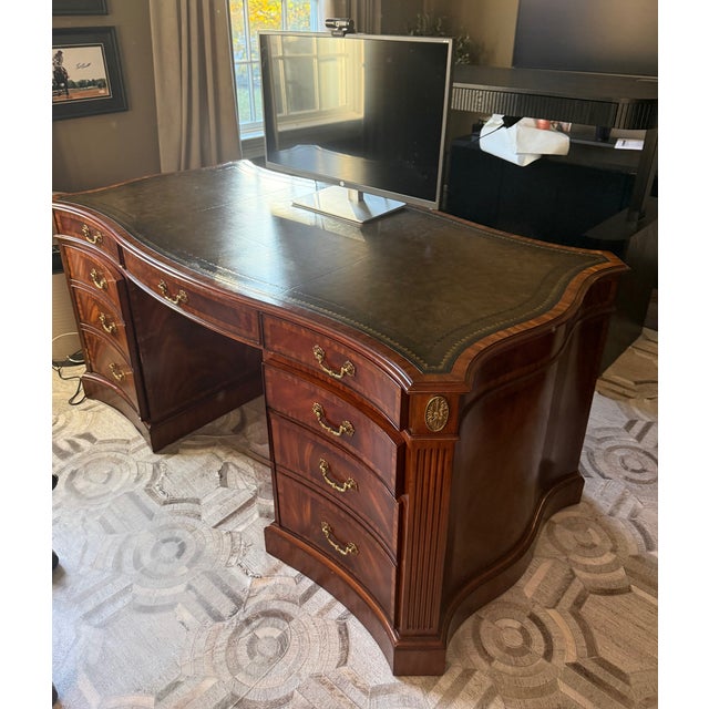 A gorgeous French Regency Louis XVI or French Empire style executive partner's desk By Maitland Smith Philippines, Late...