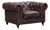 Century Chesterfield Arm Chair - Dark Brown Leather For Sale
