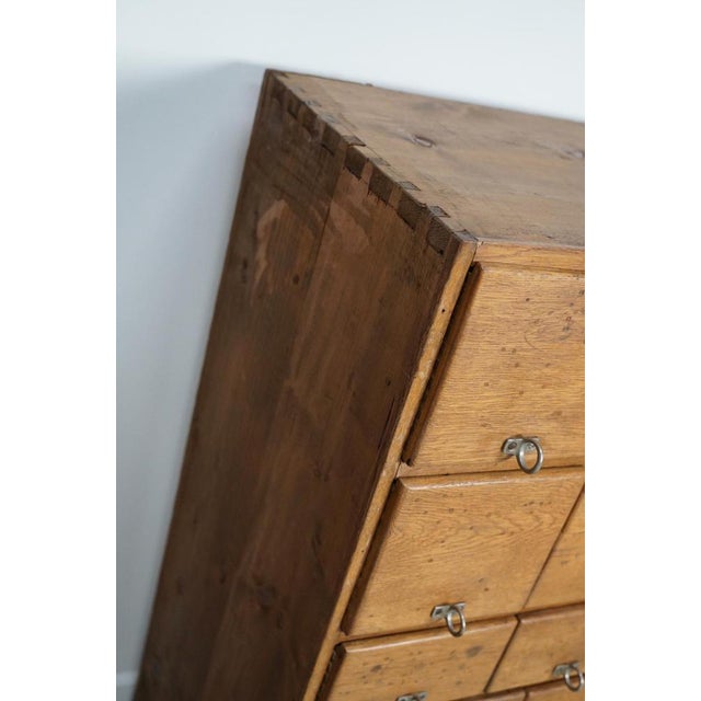 Vintage German Apothecary Cabinet in Pine and Oak, 1950s For Sale - Image 12 of 18