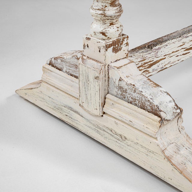 1900s French Wood White Patinated Table For Sale - Image 11 of 11