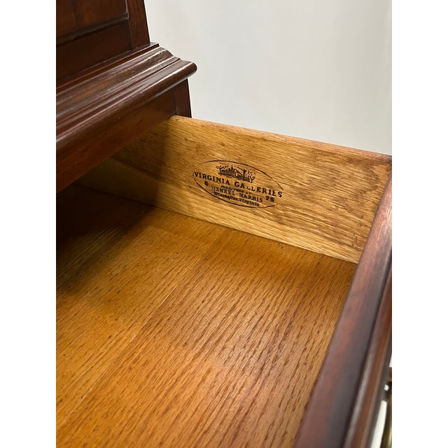 Late 20th Century Henkel Harris Virginia Galleries Solid Wild Black Cherry Gentleman’s Chest For Sale - Image 13 of 17