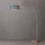 Mid-Century Modern 1960s Float Brass Floor Lamp - 92" Mid Century Modern Arc Lamp, Pool Blue Linen Shade, Dimmable For Sale - Image 3 of 4