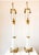 A pair of Antique French Louis XVI Faceted White Opaline and Guilt Bronze Lamps Originated in France, around the 19th...