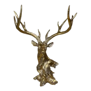 Gold Leaf Stag Head