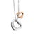 Modern Tiffany & Co. Elsa Peretti 925 and 18k Rose Gold Open Heart Pendant Necklace For Sale - Image 3 of 10