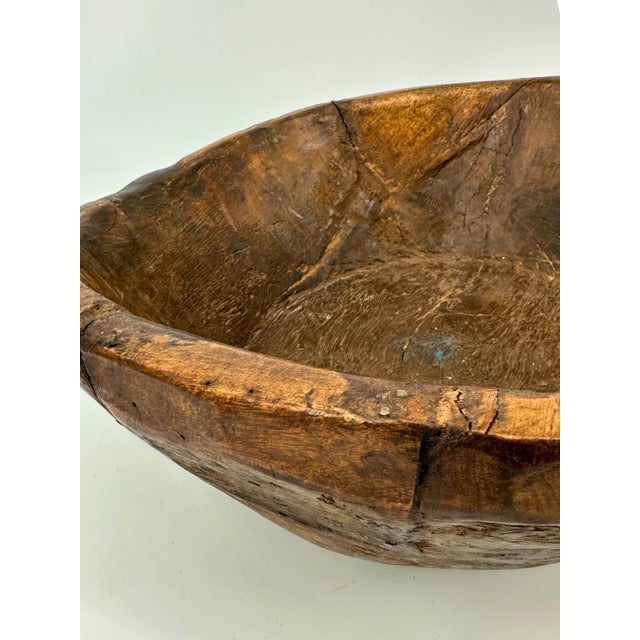 Antique Burl Fruitwood Bowl For Sale - Image 10 of 12