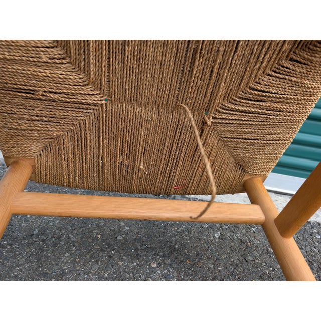 1950s Borge Mogensen by Karl Andersson Öresund Swedish Oak Rush Dining Chairs Set of 3 For Sale - Image 13 of 18