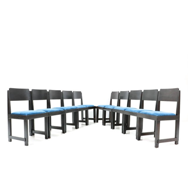 1920s Art Deco Dining Chairs by Frits Spanjaard, 1920s, Set of 10 For Sale - Image 5 of 11