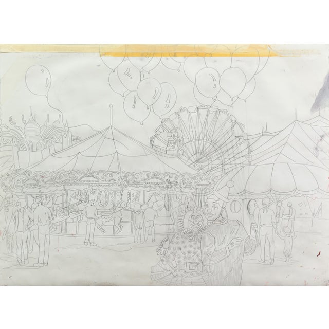 'Greatest Show' by Audrey Dygert, Circus, Merry-Go-Round, Fun Fair, Balloon, California For Sale - Image 10 of 10