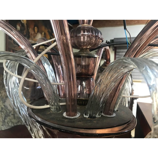Venetian Chandelier in Murano Glass, 1940s For Sale - Image 16 of 18