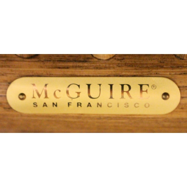 Late 20th Century McGuire Dining Set With Four “Target” Back Chairs For Sale - Image 11 of 11