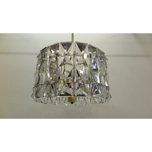 Kinkeldey 1960s Mid Century Prism Faceted Crystal Kinkeldey Pendant For Sale - Image 4 of 13