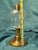 American Rare 1840s Whale Oil Lamp Etched Glass Font Original Double Burner Iron Base For Sale - Image 3 of 18