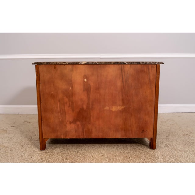 Hickory Chair Co French Cherry Marble Top Commode Chest For Sale - Image 16 of 17