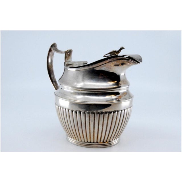 Fluted Silver Milk Jug with Half-Body Design For Sale - Image 9 of 11