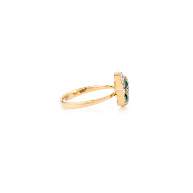 Not Yet Made - Made To Order Natural Malachite Green Butterfly Ring With Diamonds in 14k Gold Size 5 For Sale - Image 5 of 10