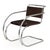 PAIR OF CHROME STEEL AND LEATHER MR20 ARMCHAIRS Designed by Mies van der Rohe, circa 1970s 31" H x 18 1/8" H to seat x 31...