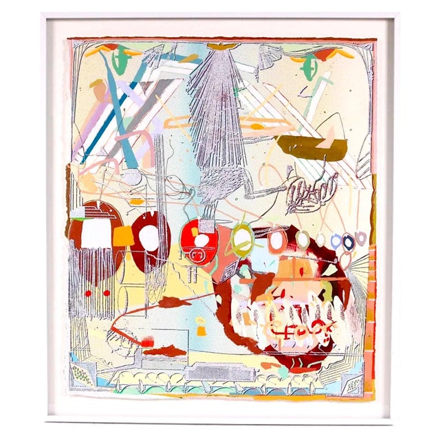 Darren Goins, Mixed Media Painting SIlkscreen, Glitter Metal Flake, Acrylic Paint Darren Goins For Sale