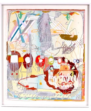 Darren Goins, Mixed Media Painting SIlkscreen, Glitter Metal Flake, Acrylic Paint Darren Goins