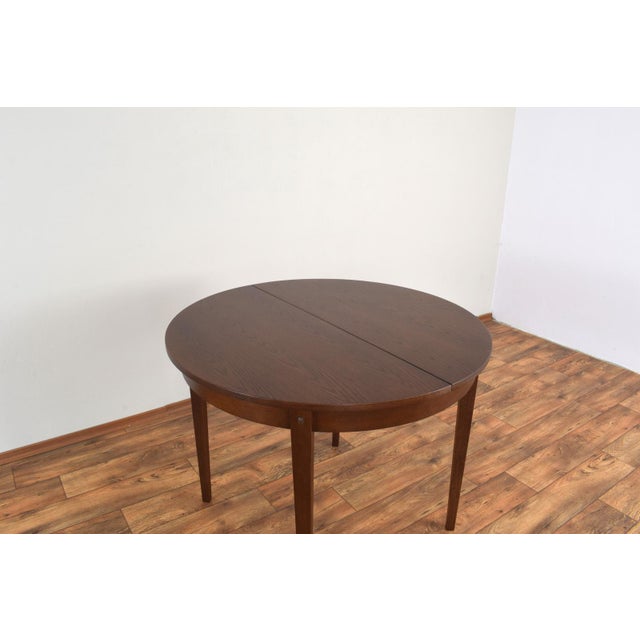 Mid-Century Polish Oak Extendable Dining Table, 1960s For Sale - Image 11 of 14