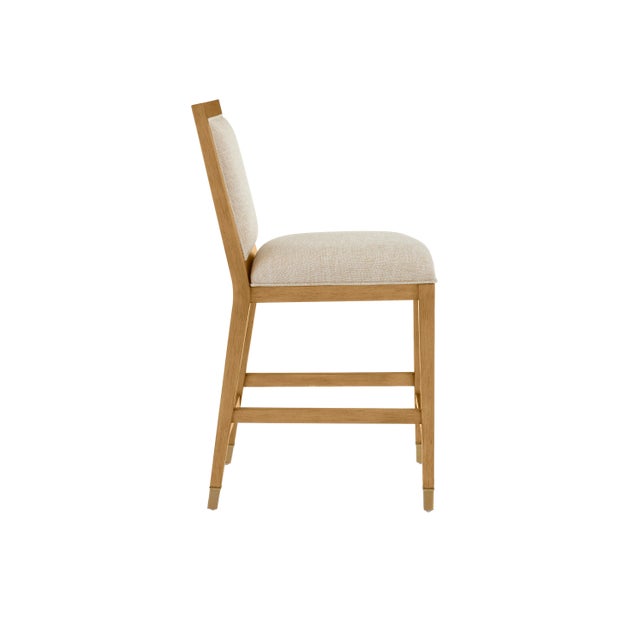 Wood Currey & Company Santos Sea Sand Side Chair, Liller Malt For Sale - Image 7 of 9