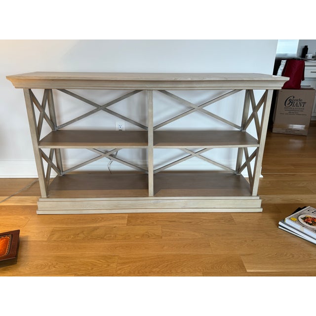 Gray Ballard Designs Wood Console / Media Table For Sale - Image 8 of 8