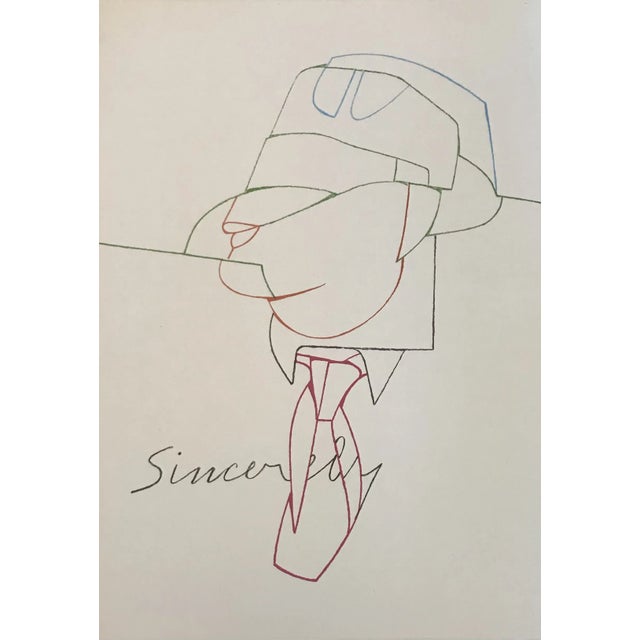 1970 Lithograph Dm09188 Derriere Le Miroir For Sale