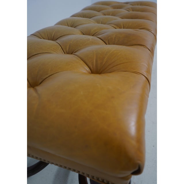 Hancock & Moore Tufted Leather Window Bench For Sale - Image 9 of 14