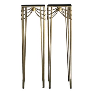 Vintage Boho Swag Medallion Pedestals - A Pair For Sale