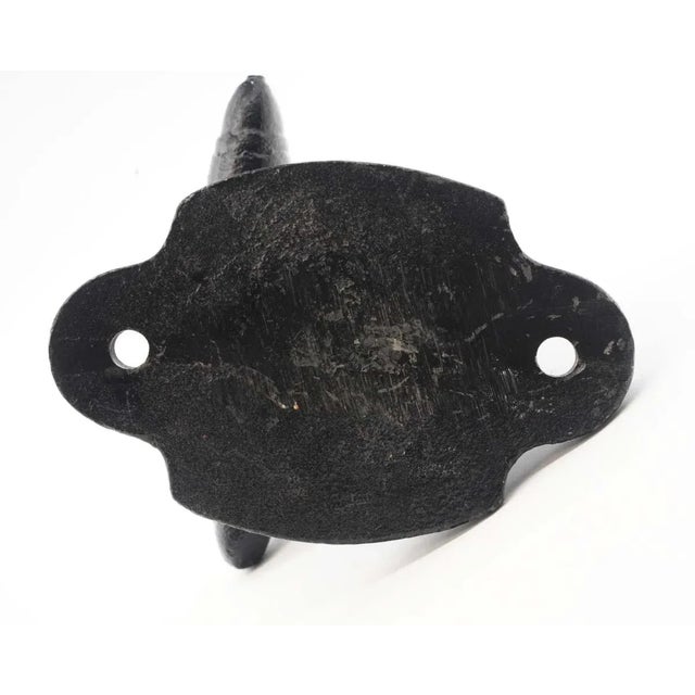 Late 20th Century Cast Iron Black Enameled Freight Door Pull For Sale - Image 6 of 7