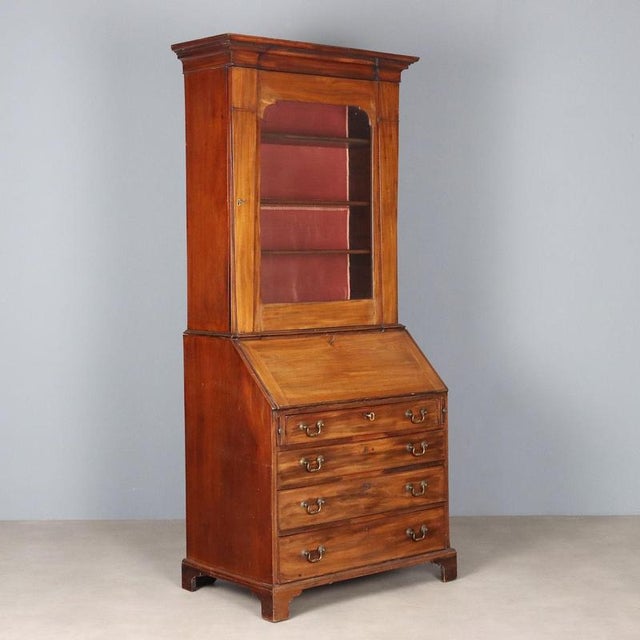 English Secretaire in Mahogany For Sale - Image 12 of 12