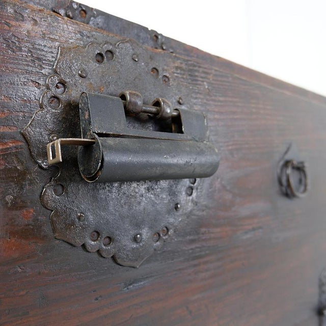 Asian Wooden Chest with Decorative Fittings For Sale - Image 14 of 16