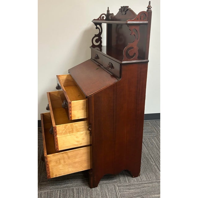 Victorian Early 20th Century Victorian Secretary Desk For Sale - Image 3 of 7
