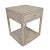 Salvaged washed elm wood bedside table with one drawer. Antiqued brass/white finish drawer knob. Each table will vary in...