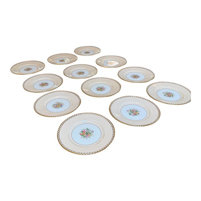Late 20th Century Mintons Stamped English Pottery Charger Plates, Set of Twelve For Sale