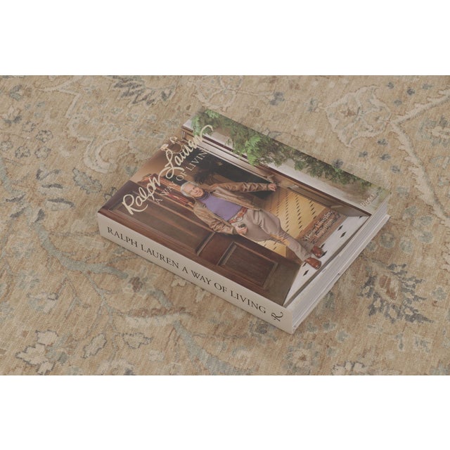 Rug & Kilim’s Oushak-Inspired Rug, Creamy Beige With Blue Floral Patterns For Sale - Image 10 of 10