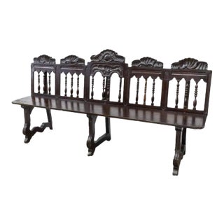 Rustic 18th Century Spanish Long Bench For Sale