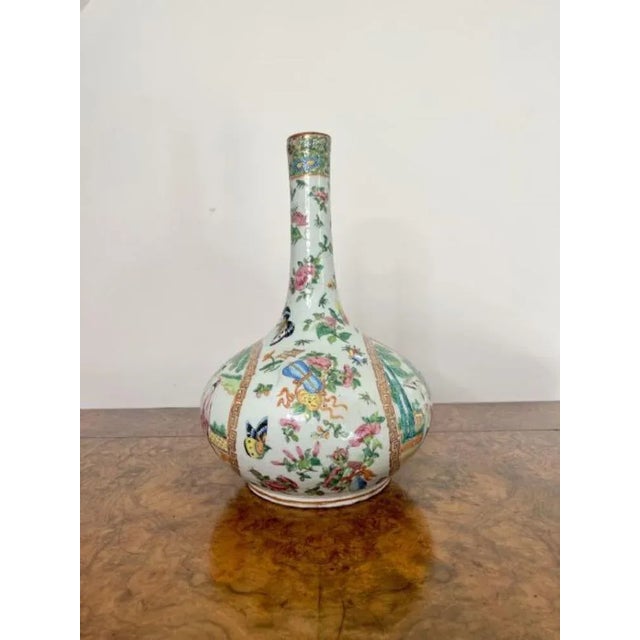 Large 19th Century Chinese Famille Rose Vase, 1860s For Sale - Image 3 of 9