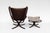 Set of Vintage Falcon Chair with Ottoman by Sigurd Ressell for Vatne Møbler, 1970s For Sale - Image 3 of 6