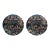1920s Blue Birds Art Deco Pair of Chinese Peking Carpets 2'x2' Knotted Wool Rugs For Sale