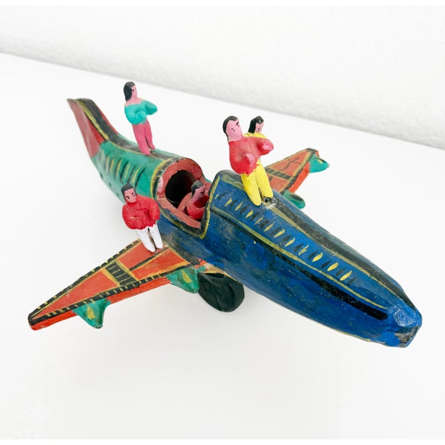 A large ceramic airplane handcrafted by Candelario Medrano (1918-1986), likely in the 1950s - 1960s. Medrano was a master...
