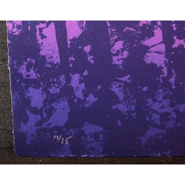 1980s "Memories of Monterrey, State I" Small Edition Trees and Reflection Landscape Lithograph For Sale - Image 4 of 5